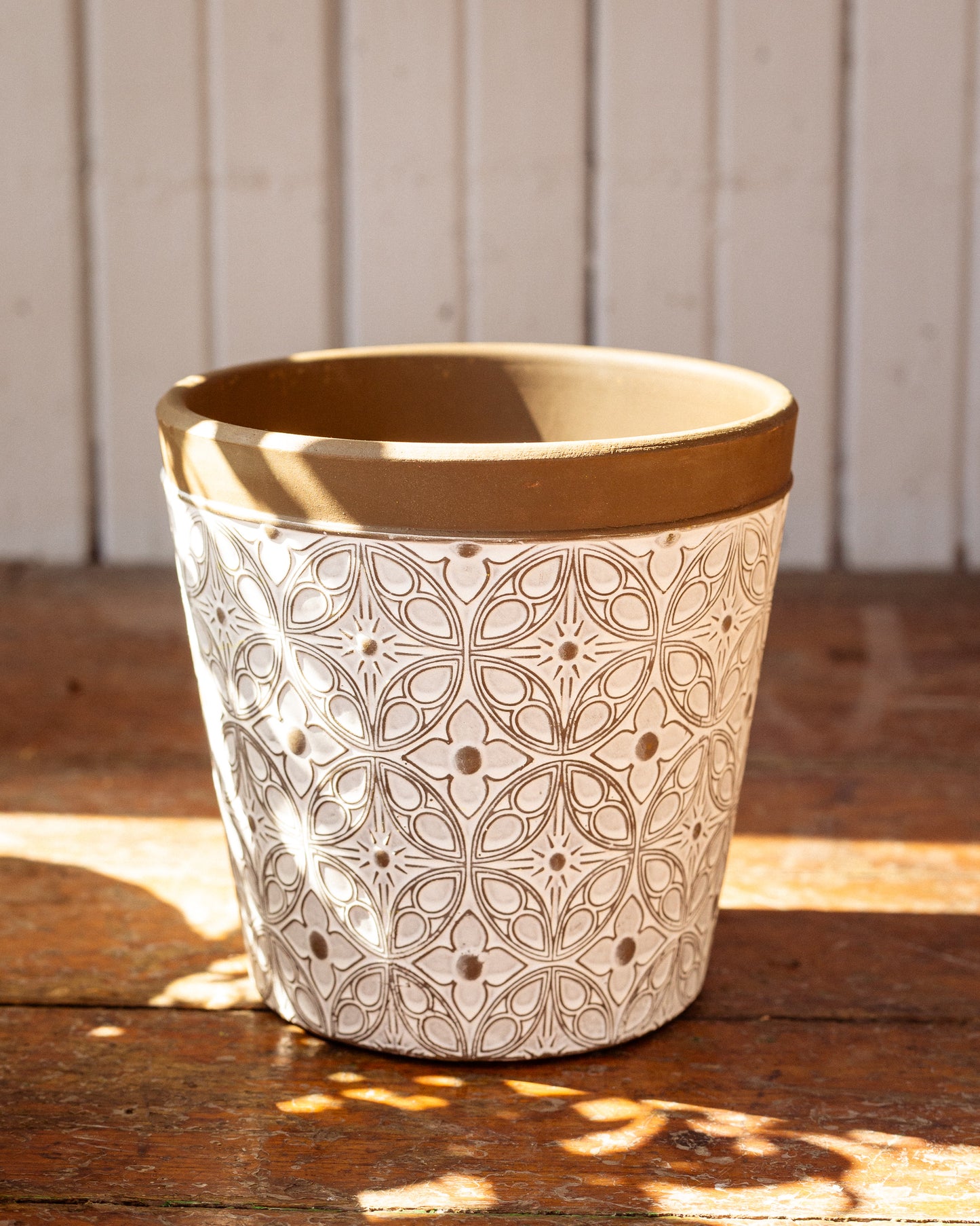 Pot Céramique "Jardin" avec Motifs