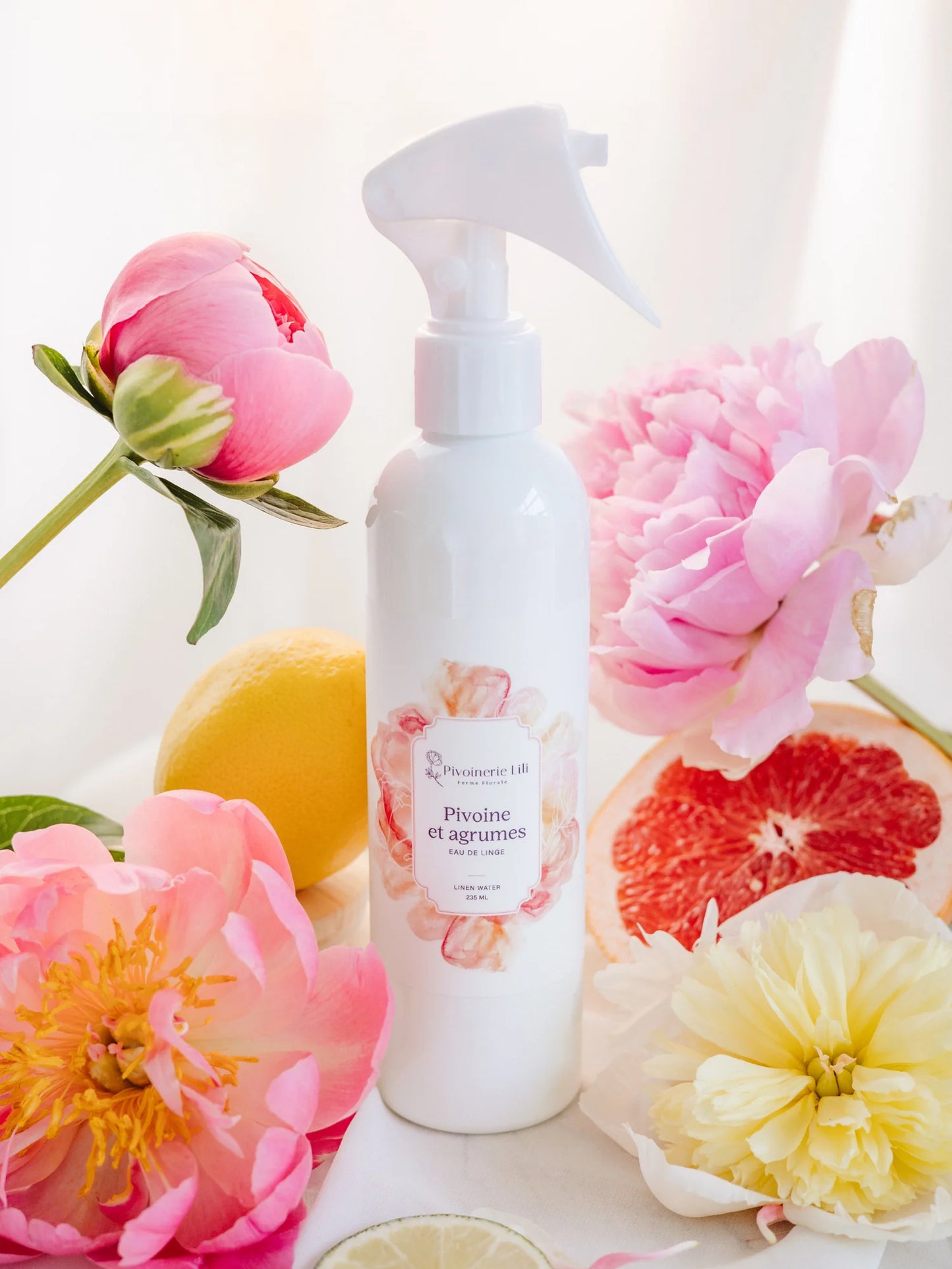 Eau de linge Pivoine & Agrumes - Pivoinerie Lili