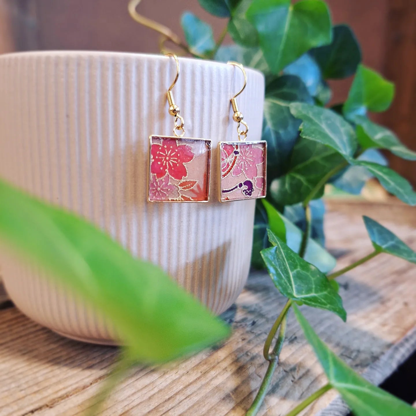 "Rectangle" earrings - Atelier Tsubaki