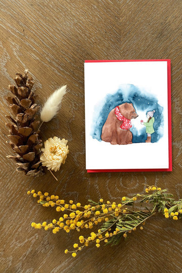 Christmas Card - The Bear and the Girl