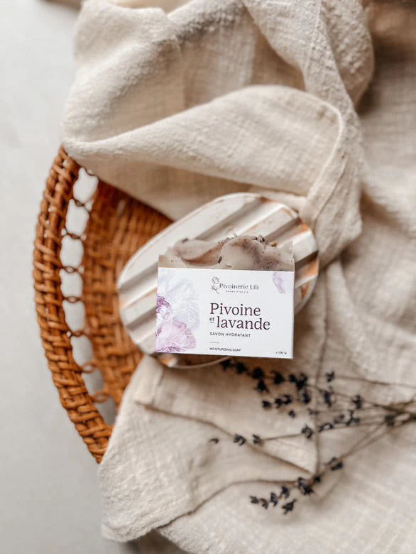 Savon hydratant pivoine & Lavande - Pivoinerie Lili
