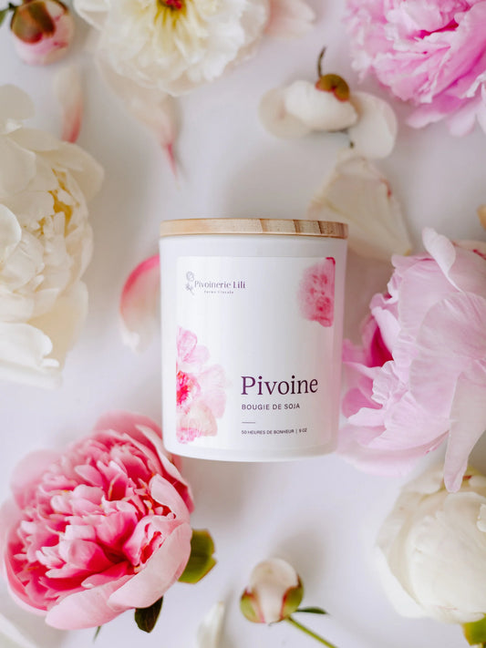 Bougie Pivoine - Pivoinerie Lili