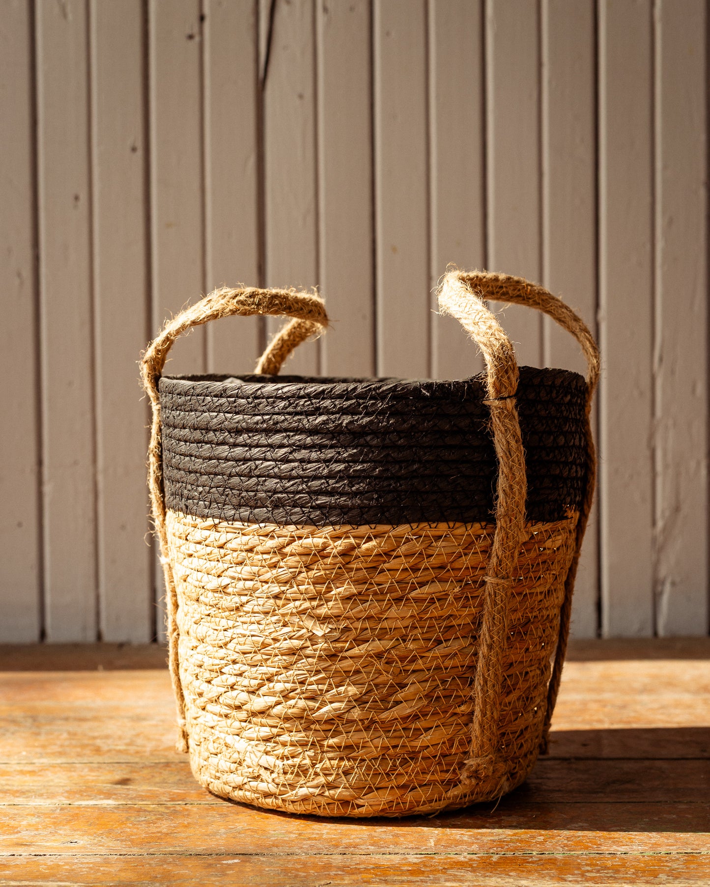 Panier Seagrass - Bord Noir