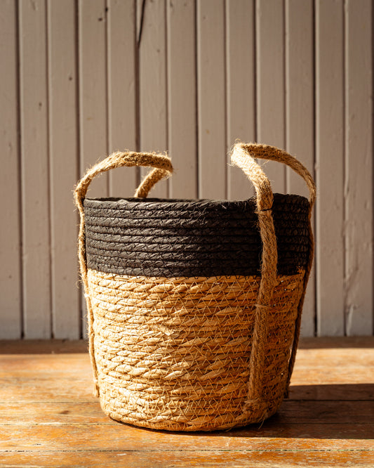 Panier Seagrass - Bord Noir