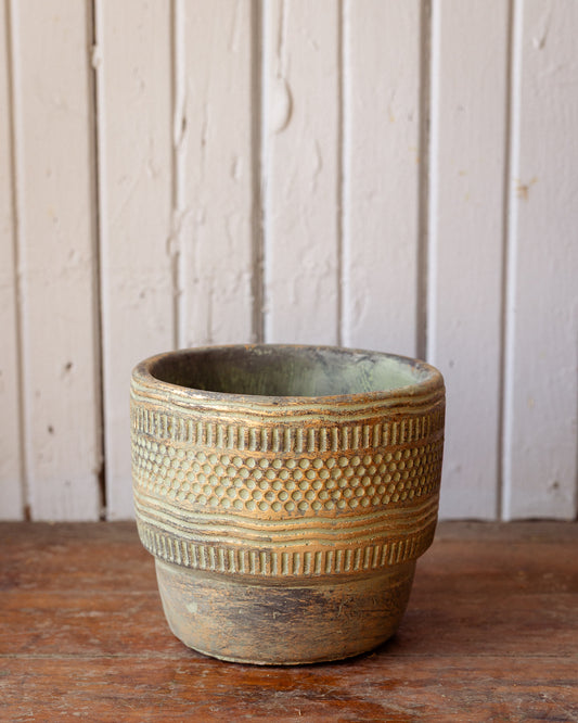 Cache-pot "ciment antique"