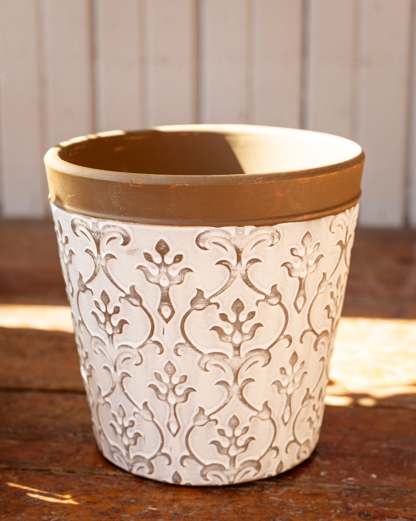 Pot Céramique "Jardin" avec Motifs