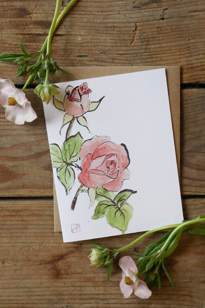 Carte de souhait - Roses