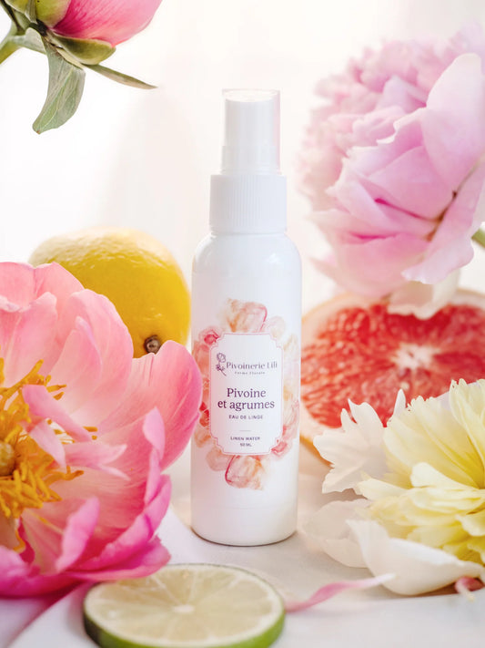 Eau de linge Pivoine & Agrumes - Pivoinerie Lili