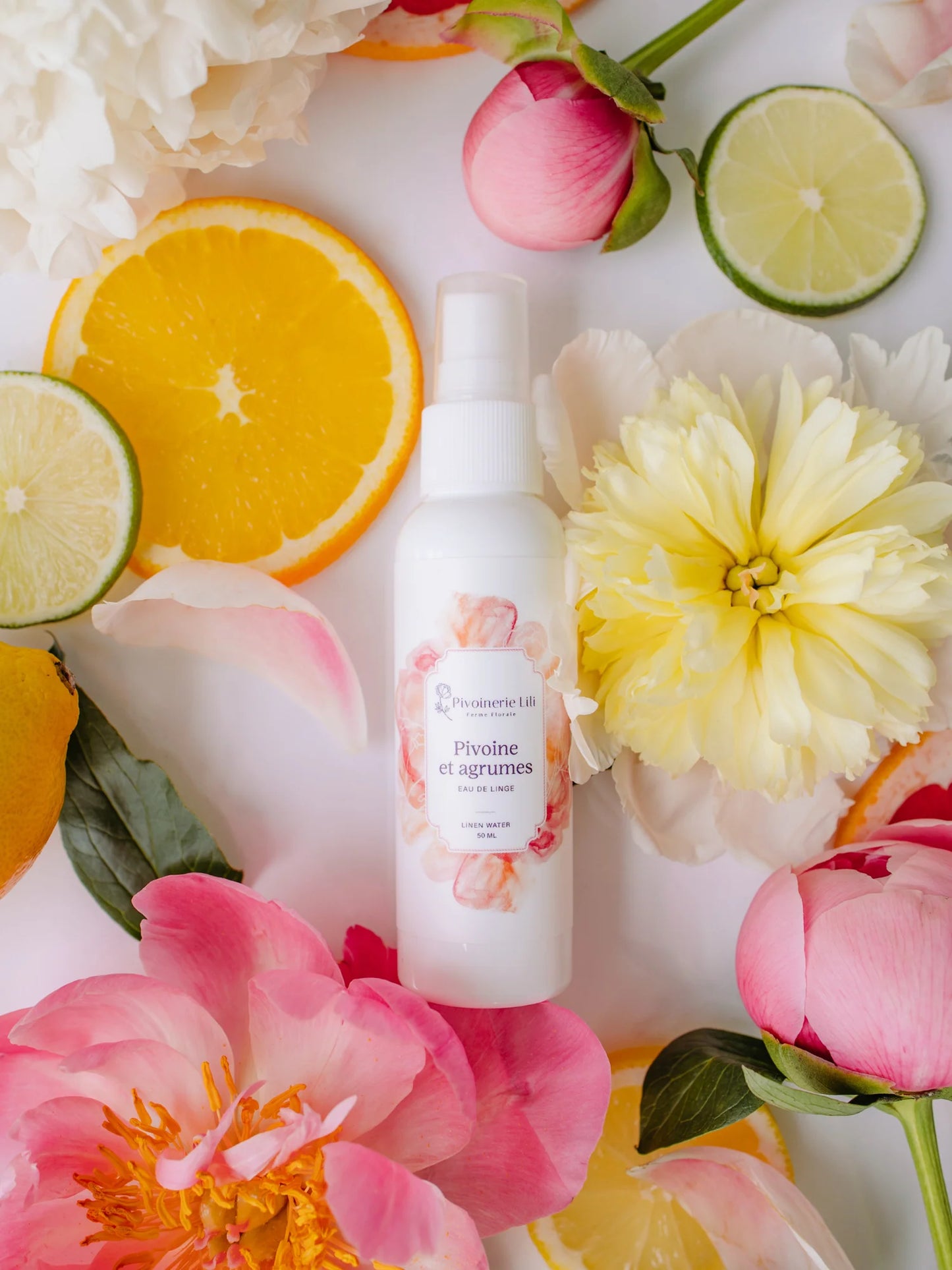 Eau de linge Pivoine & Agrumes - Pivoinerie Lili