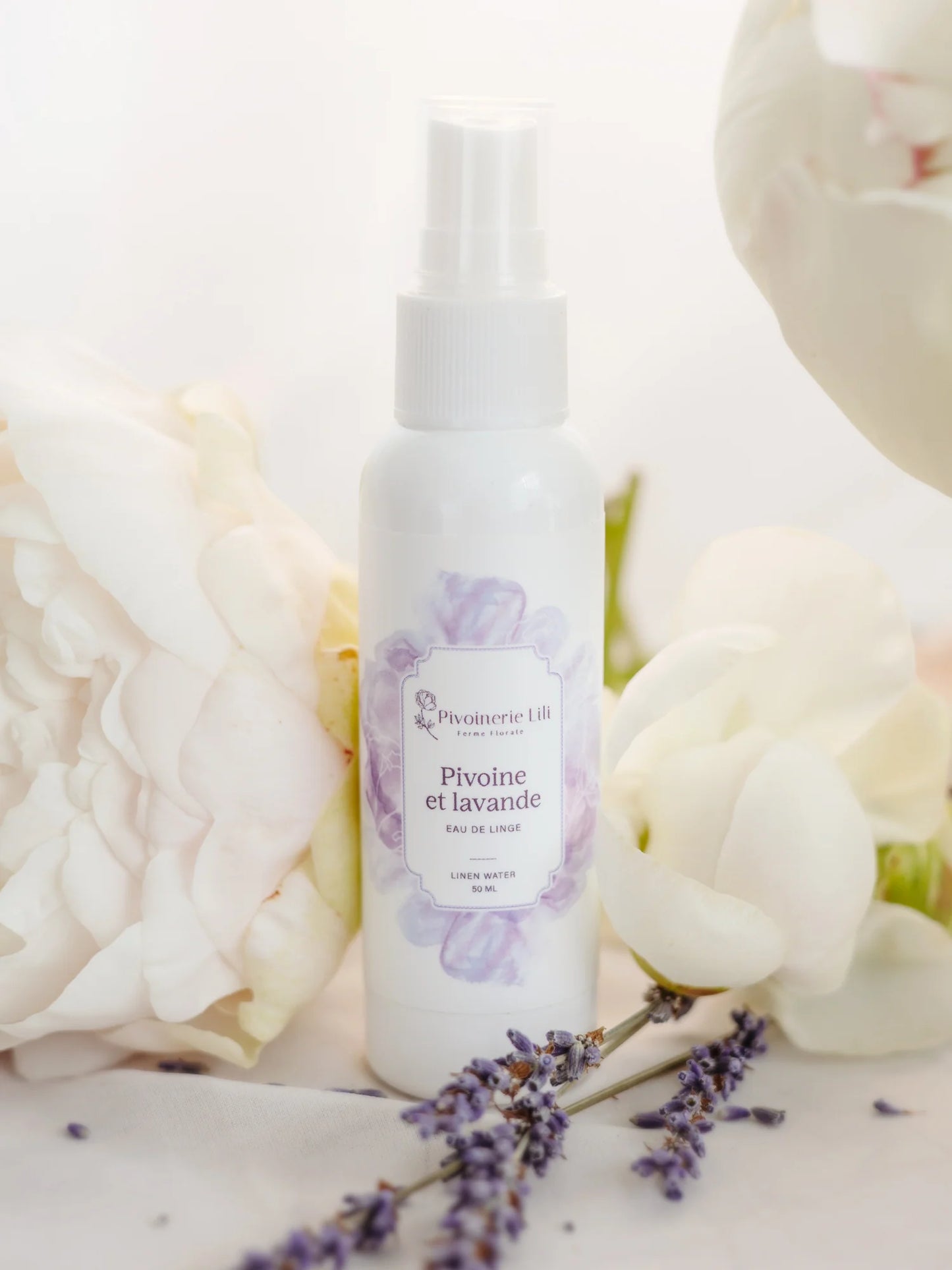Eau de linge Pivoine & Lavande - Pivoinerie Lili