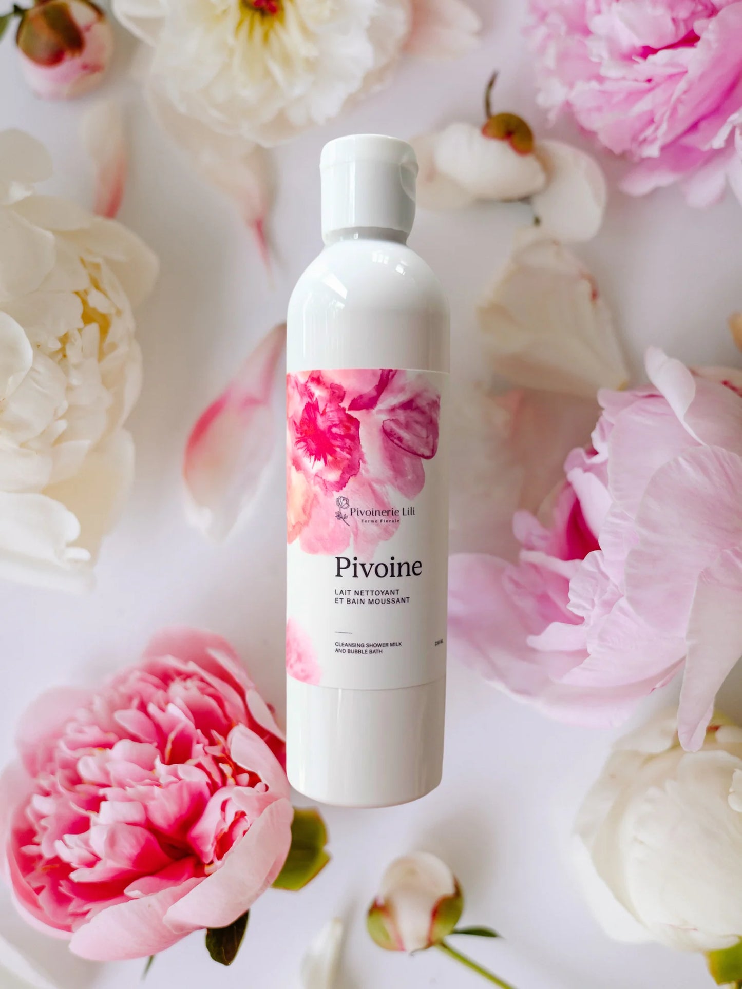 Lait Nettoyant et bain moussant Pivoine - Pivoinerie Lili
