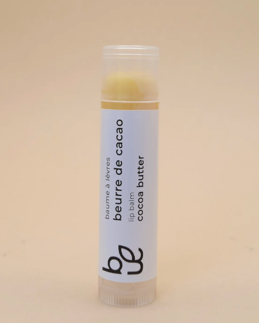 Baume à lèvres Beurre de cacao de Base Botanique, tube blanc élégant